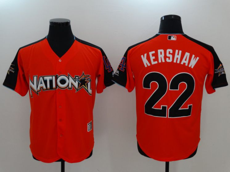 2017 MLB All-Star Los Angeles Dodgers #22 Kershaw Orange Jerseys->miami marlins->MLB Jersey